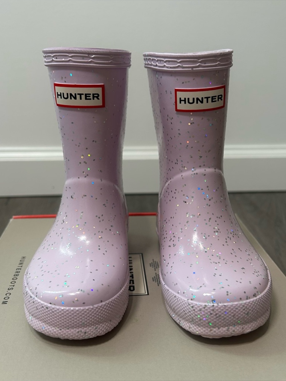 NEW Hunter Little Kids First Classic Rain Boots Mauve Girls Sz US 6B 7G - Picture 4 of 14